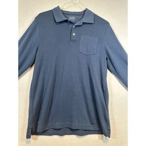 Croft & Barrow Mens Long Sleeve Henley Shirt Blue Medium